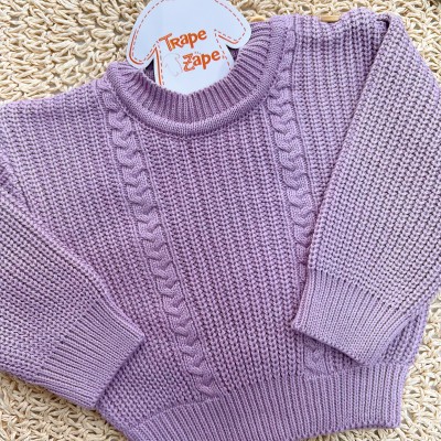 Blusa de Linha Ponto Alto Fechado - Lilás